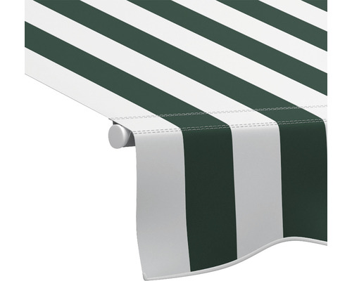 B-flokks felliarmur, sólskyggni 3x2,5, röndótt efni, grænn og hvítur rammi