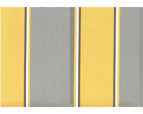 Samanbrjótanleg markísa í B-flokki, sólskyggni 5x3, gult/grátt efni í litnum lótusáferð RAL 9006