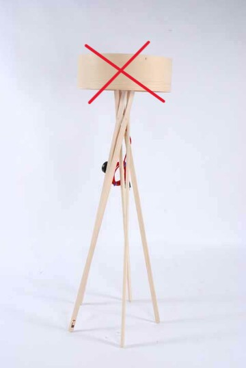 Belux Arba gólflampi í B-flokki, ljósastæði, rammi án skjás, gölluð vara