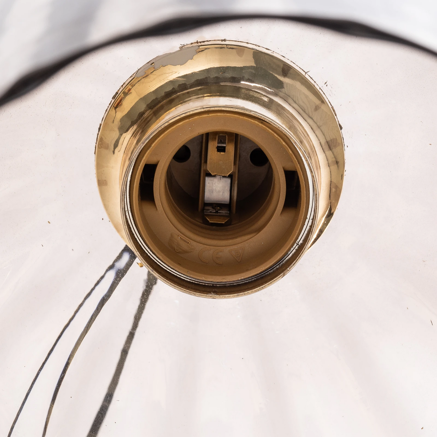 Glerhengiljós úr B-flokki, Sapito, fjögurra ljósa gulbrún loftlampi, kastljós úr gleri