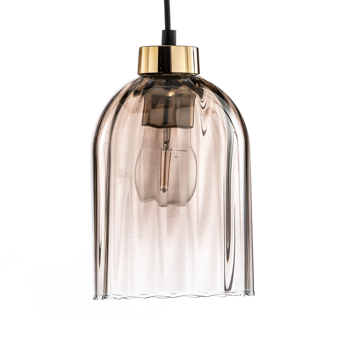 Glerhengiljós úr B-flokki, Sapito, fjögurra ljósa gulbrún loftlampi, kastljós úr gleri