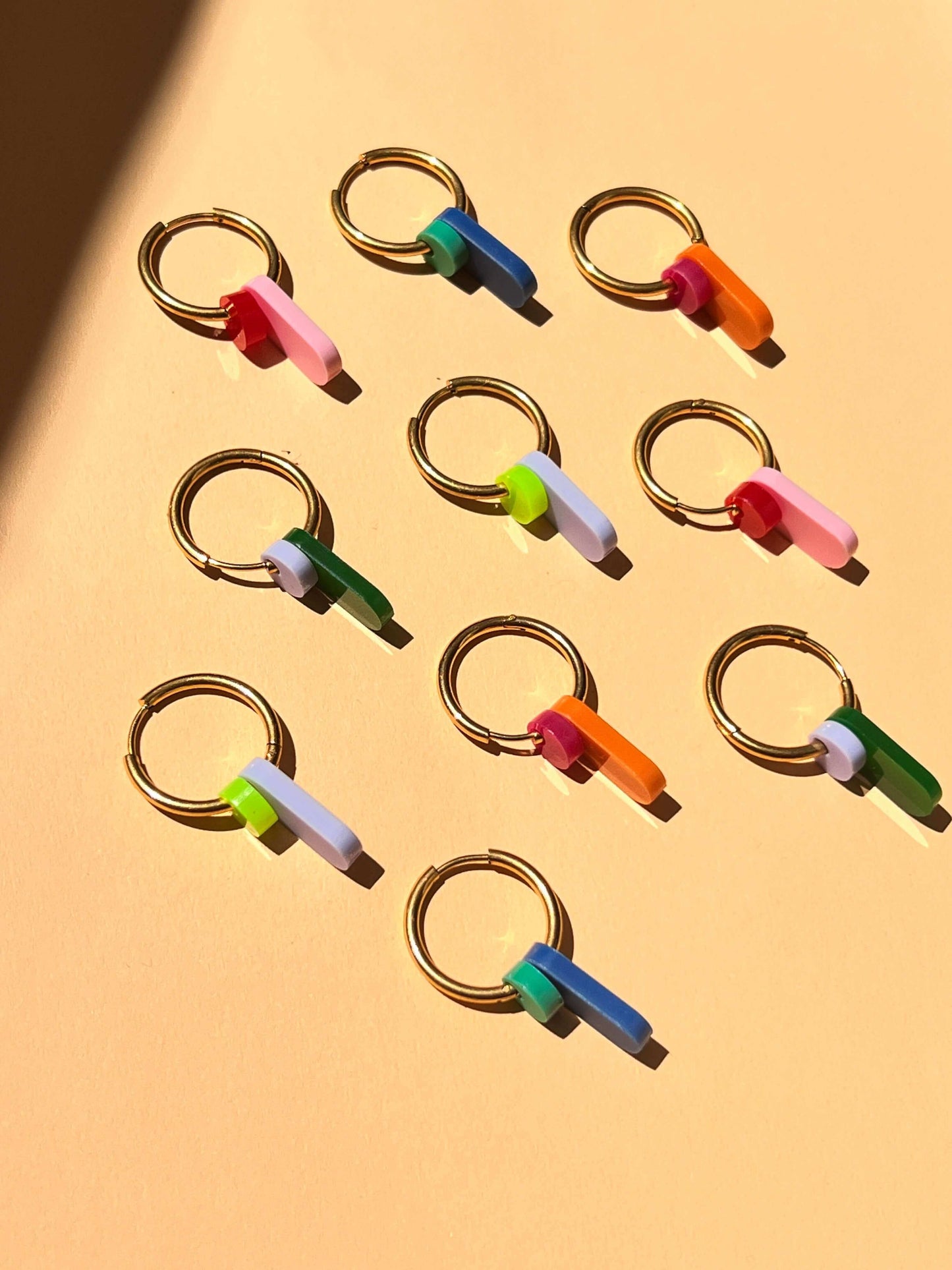 Dopamine Colors Creolen in orange/pink