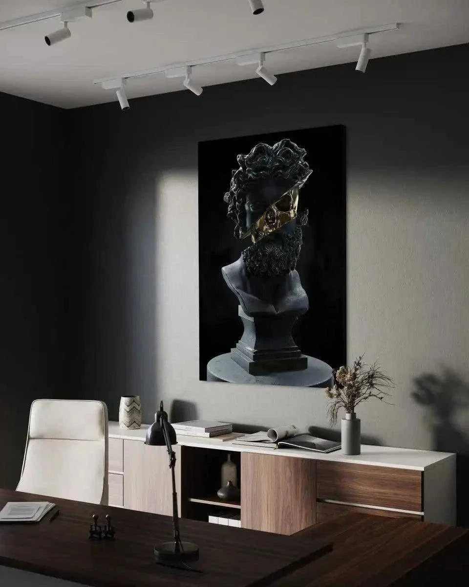 Golden Skull - Leinwandbild Luxuriös