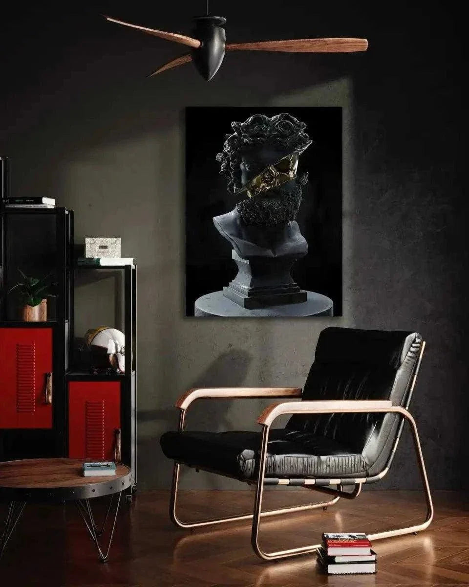 Golden Skull - Leinwandbild Luxuriös