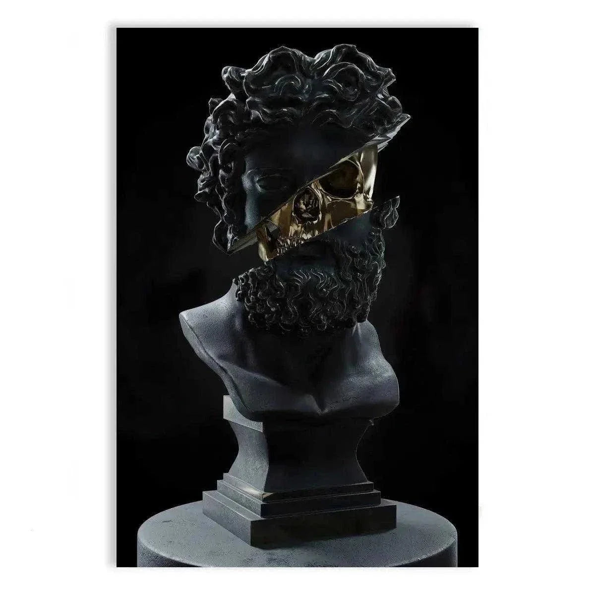 Golden Skull - Leinwandbild Luxuriös