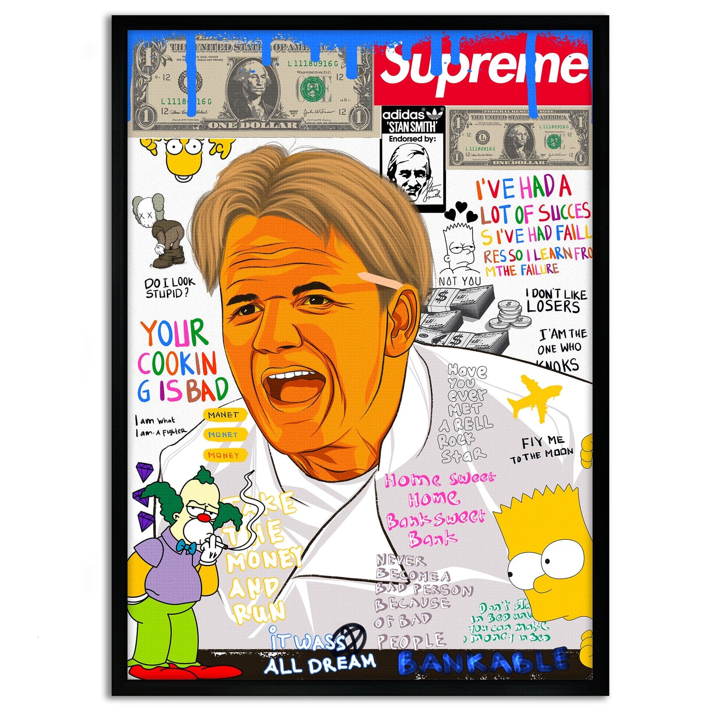 Gordon Ramsay - Leinwandbild Pop Art