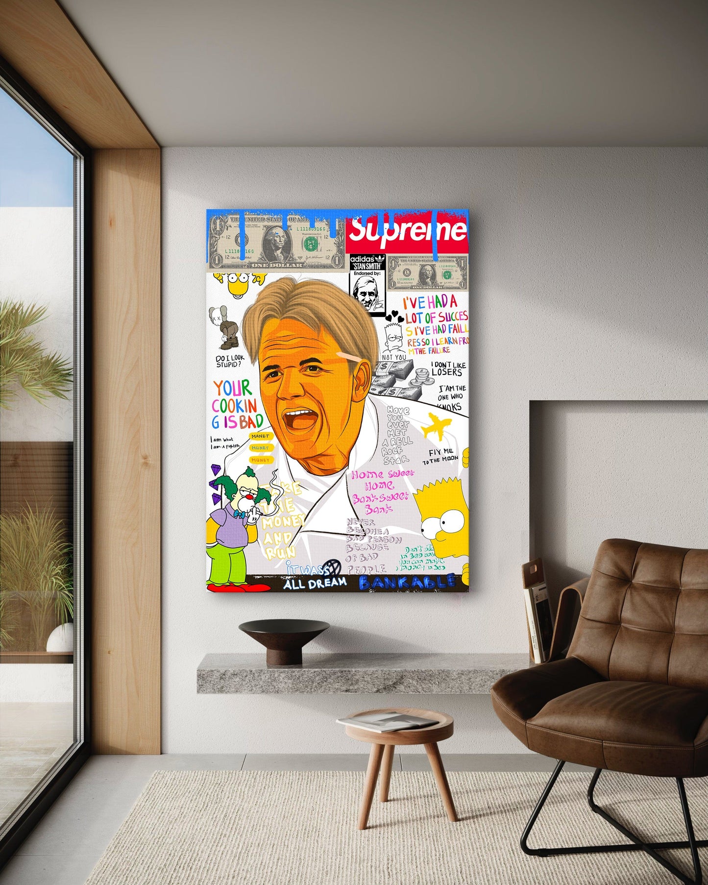 Gordon Ramsay - Leinwandbild Pop Art