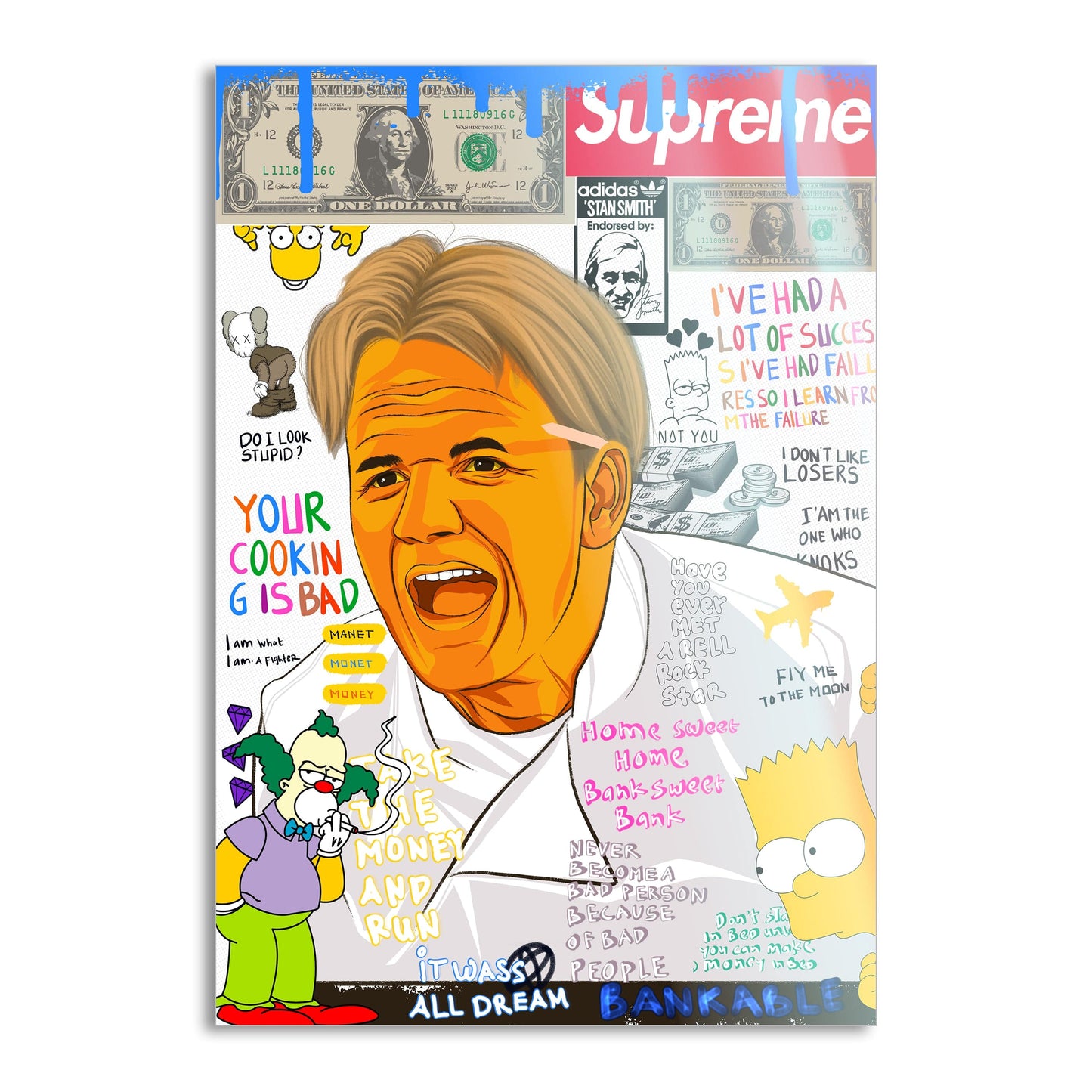 Gordon Ramsay - Leinwandbild Pop Art