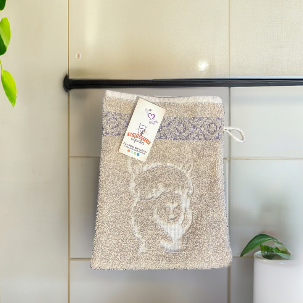 Þvottahanski úr lífrænum alpakkabómull - 17x24 cm