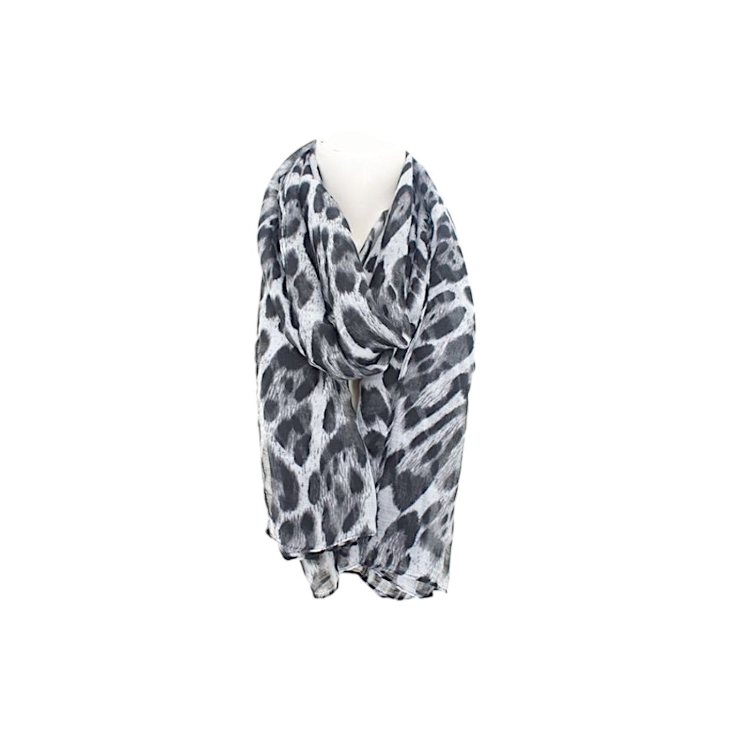 Sommer Damen Schal » Wilde Katze Leo-Print » leichter Sommerschal 180 x 80 cm » Halstuch mit Leoparden Muster » Damenschal weich & dünn