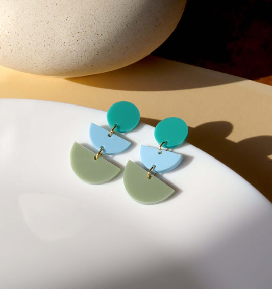 Green Moss Statement Ohrringe