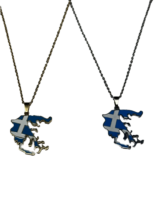 Griechenland Kette - 18K vergoldet & Edelstahl