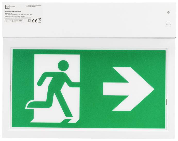 B-lager H1 Solutions 1016 LED flóttaleiðar neyðarlýsing Eek AAG Hægri Vinstri Niður