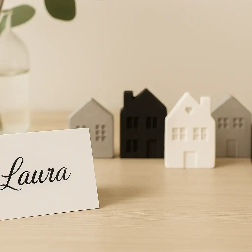 Set of 15 mini decorative houses – for your creative DIY ideas