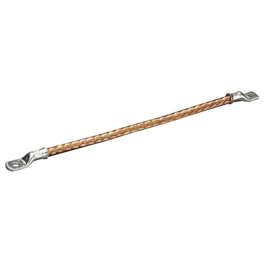 Hager Univers N 25 mm² jarðstrengur af B-gráðu, 300 mm langur, með 6/8 mm kapalklemmum á báðum endum.