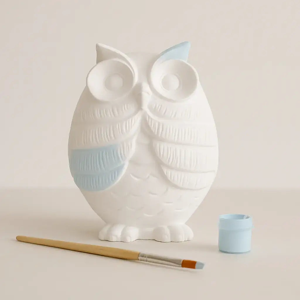 Eulefigur „Nichts Böses sagen“ – Handgemachte Deko mit Symbolkraft