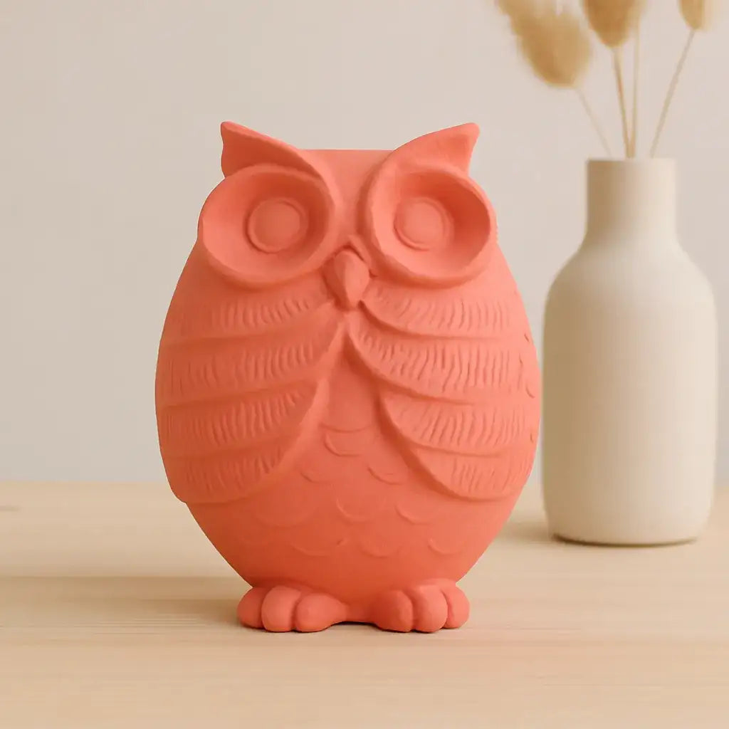 Eulefigur „Nichts Böses sagen“ – Handgemachte Deko mit Symbolkraft