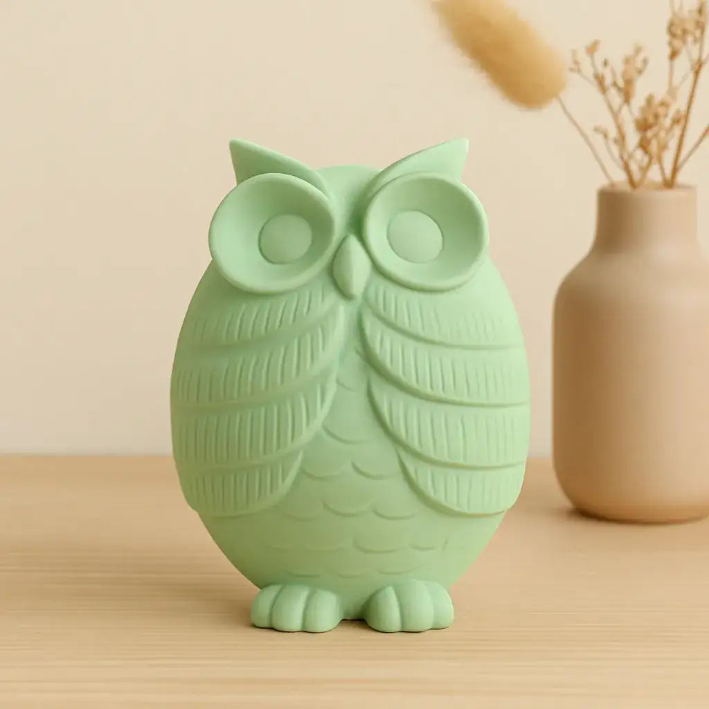 Eulefigur „Nichts Böses sagen“ – Handgemachte Deko mit Symbolkraft