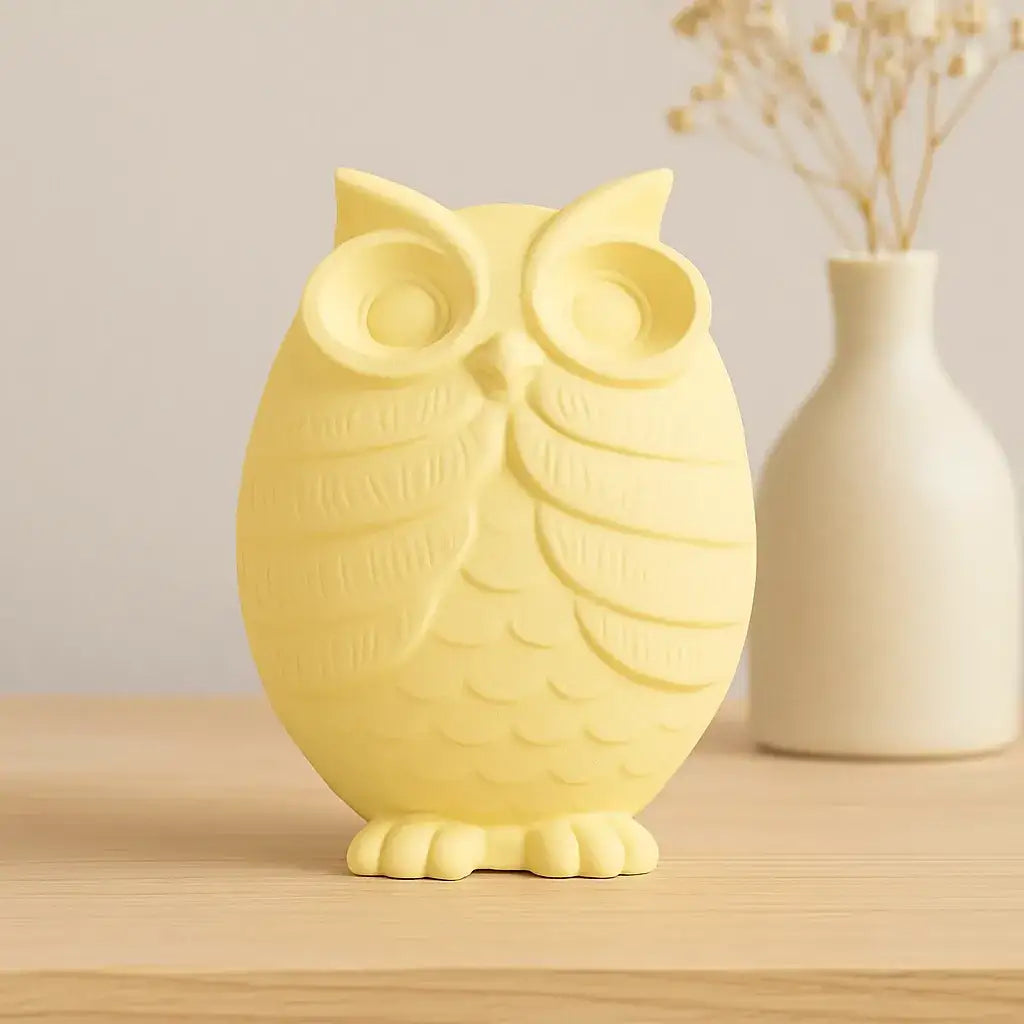 Eulefigur „Nichts Böses sagen“ – Handgemachte Deko mit Symbolkraft