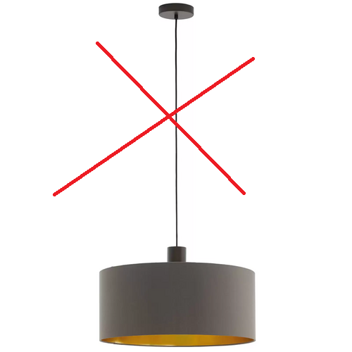 Eglo hengilampi Concessa loftlampi, lampi cappuccino gull, ø 53 cm