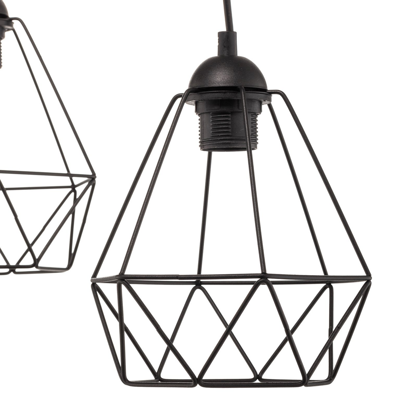 B-flokks Acero hengiljós með búrskjám, þriggja ljósa loftlampi, loftljós, lampi