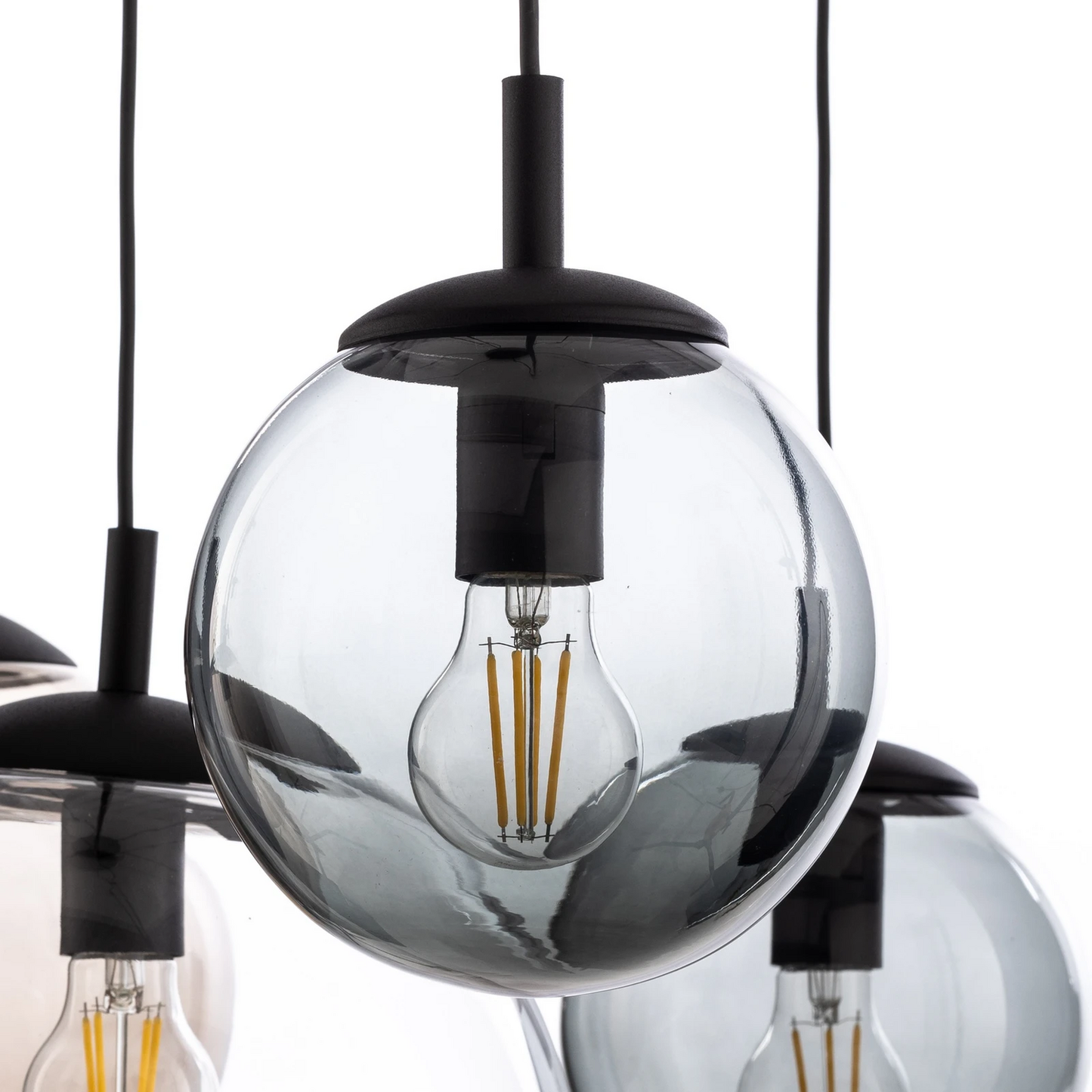 Hengiljós Esme úr gleri, marglit, fimm perur, dreifð loftlampa, spott, á lager