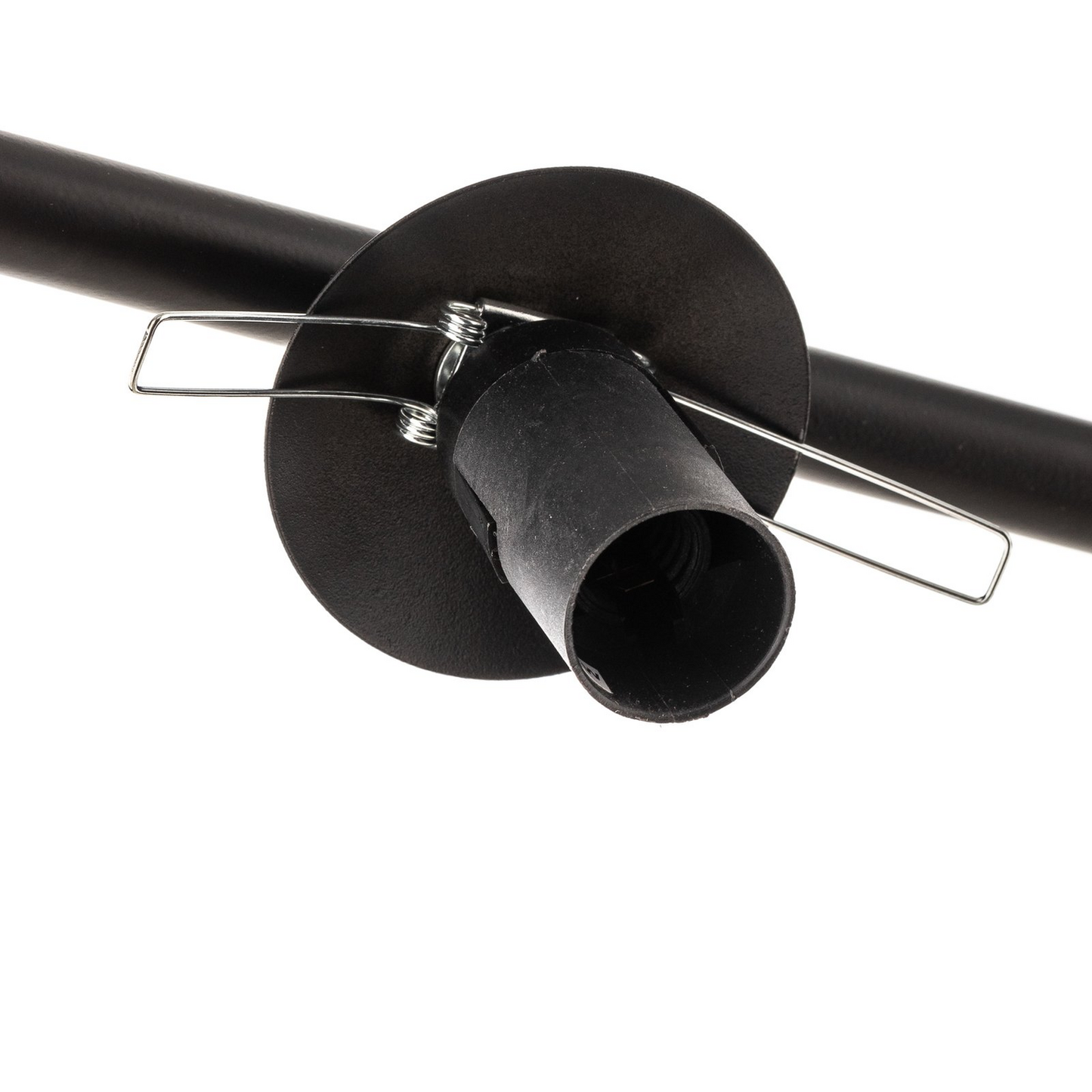 B-flokks Glassy hengiljós, 6 ljós, svart grafítgler, 110 cm loftlampi, kastari