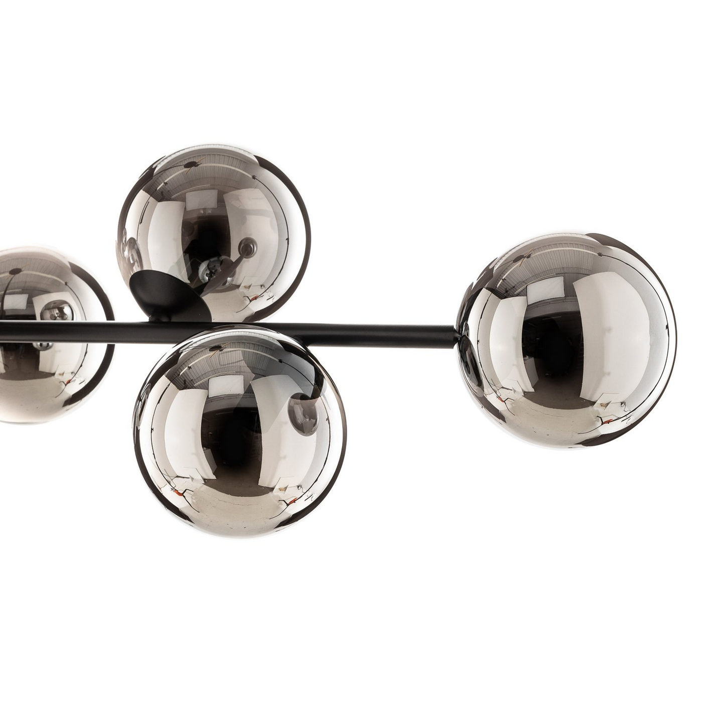 B-grade Euluna pendant light, hanging lamp, lamp, light, Glassy 8-light glass shade, graphite