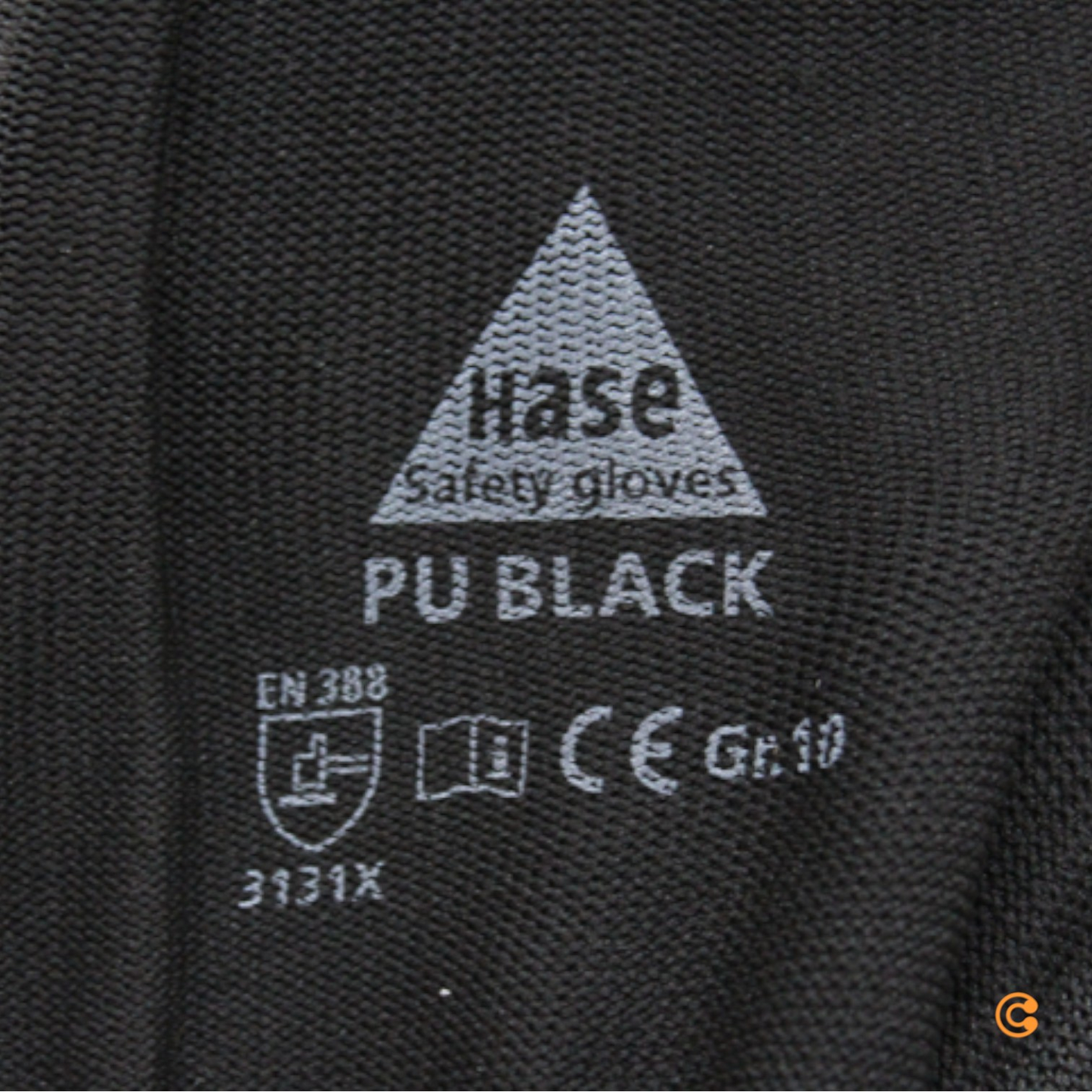 Samsetningarhanskar frá Hase, B-flokks, fínprjónaðir, svartir, stærð 10, flokkur II, 9 pör