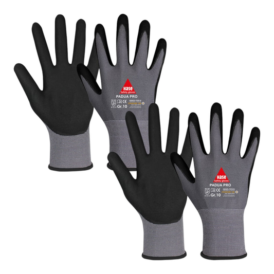 Öryggishanskar frá Hase í B-flokki, vinnuhanskar frá Padua Pro stærð 10, 2 stykki