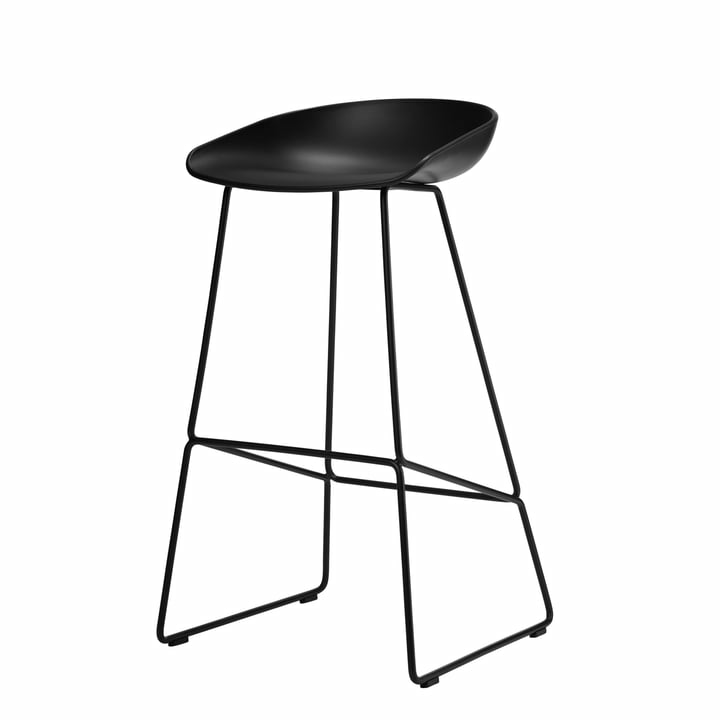 B-flokks Hay About A Stool Aas 38 barstóll, barstóll, barstóll, H 85 cm, Svartur