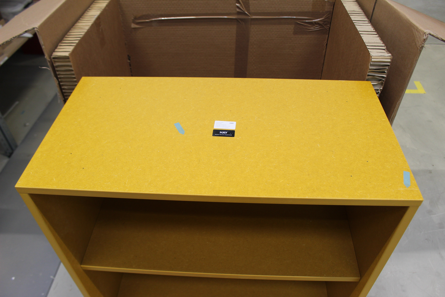 B-grade Hay cabinet, chest of drawers, sideboard, yellow, 130x75 cm. See text/photos.
