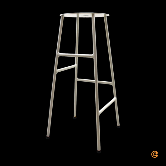 B-flokks Hay Cornet barstóll, 75 cm, varagrind, hár barstóll, kremlitaður