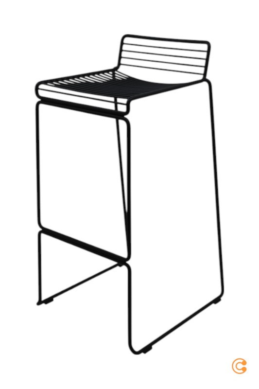 B-flokks Hay Hee barstóll, barstóll, barstólsæti, hægindastóllsæti. Sjá texta/mynd.