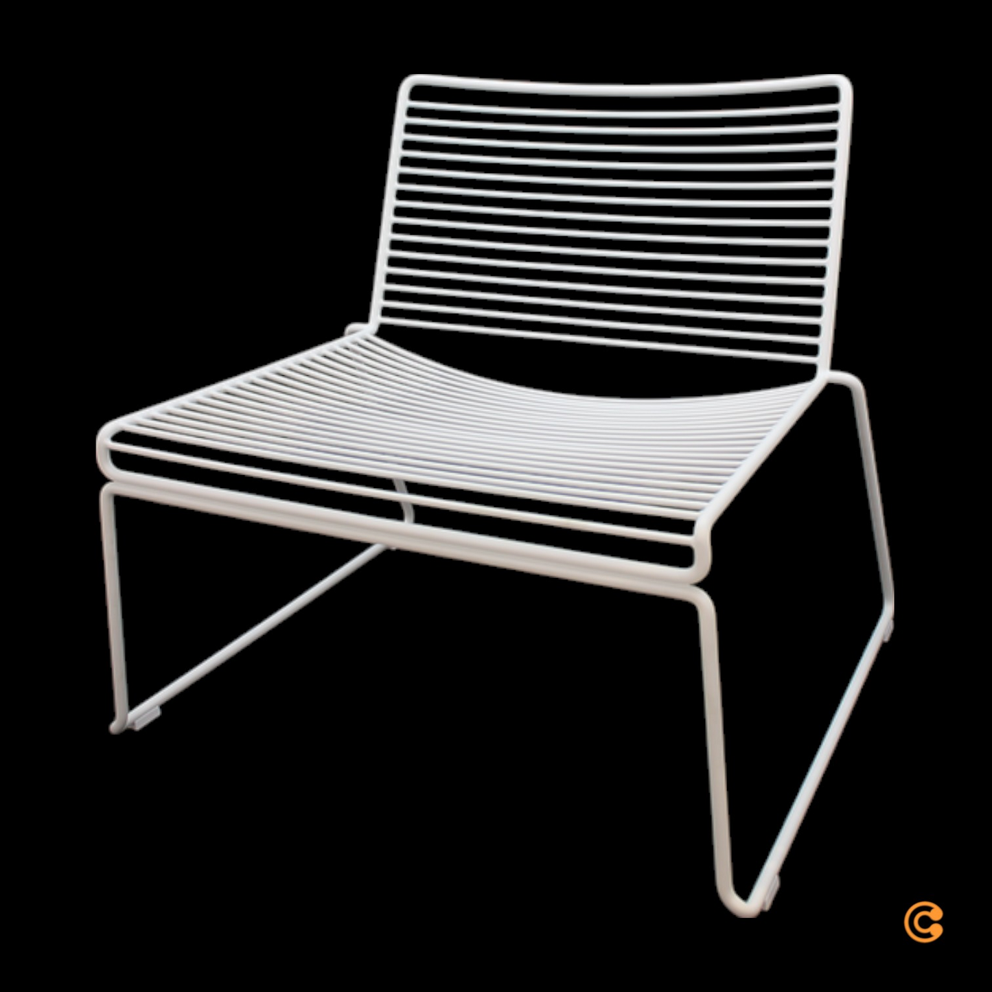 B-flokks Hay Hee setustóll, hægindastóll, hönnunarstóll, HxDxL 67x67x72 cm, hvítur