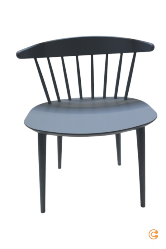 B-flokks Hay J104 stóll, skiferblár, borðstofustóll, sæti, sjá texta/mynd