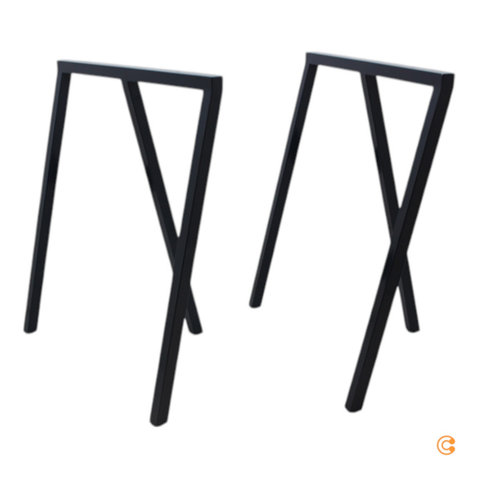 B-flokks Hay Loop borðbukkar, grind, borðfætur, borðstandur, djúpblár (sjá texta)