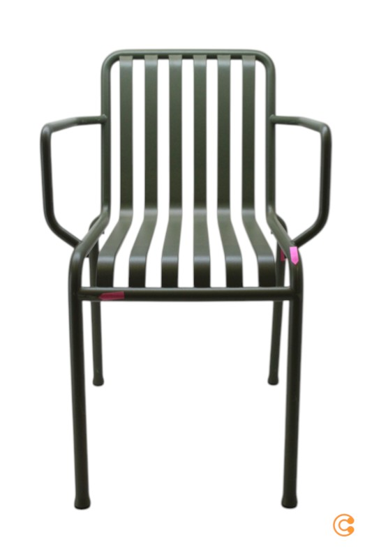 Hægindastóll, garðstóll og veröndarstóll frá Hay Palissade í B-flokki. Sjá texta/mynd.