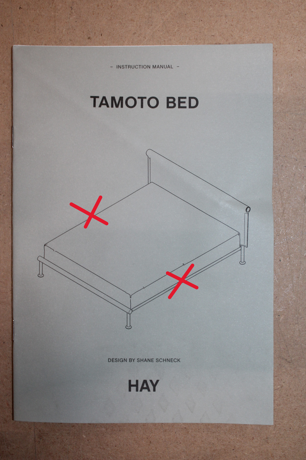 B-grade Hay Tamoto bed 160x200cm Bone Metaphor 030 bed frame, defective item