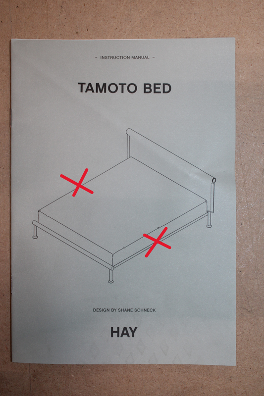 B-grade Hay Tamoto bed 160x200cm Bone Metaphor 030 bed frame, defective item