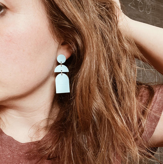 Blue Statement Ohrringe