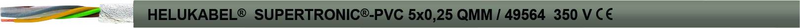 B-flokks Helukabel 49553 keðjusnúra S Tronic PVC 5 x 0,14 mm² grá 100 m snúra