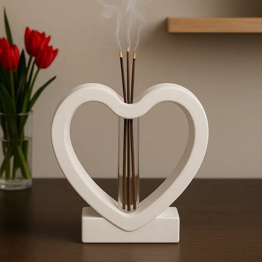 Herzförmiger Räucherstäbchenhalter – Handgefertigte Harmonie für dein Zuhause