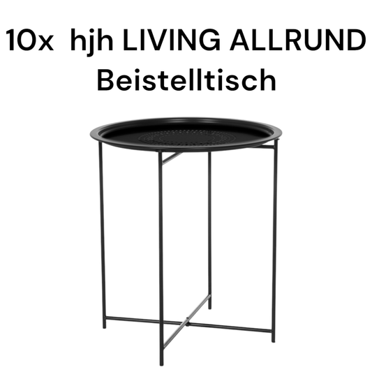 B-Ware Hjh Living Allrund Metall Schwarz Beistelltisch Couchtisch Sofatisch Tisch
