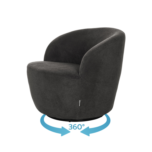 Hjh Living setustóll á lager, hægindastóll, Bramwich áklæði, grár, hægindastóll, húsgögn, stóll