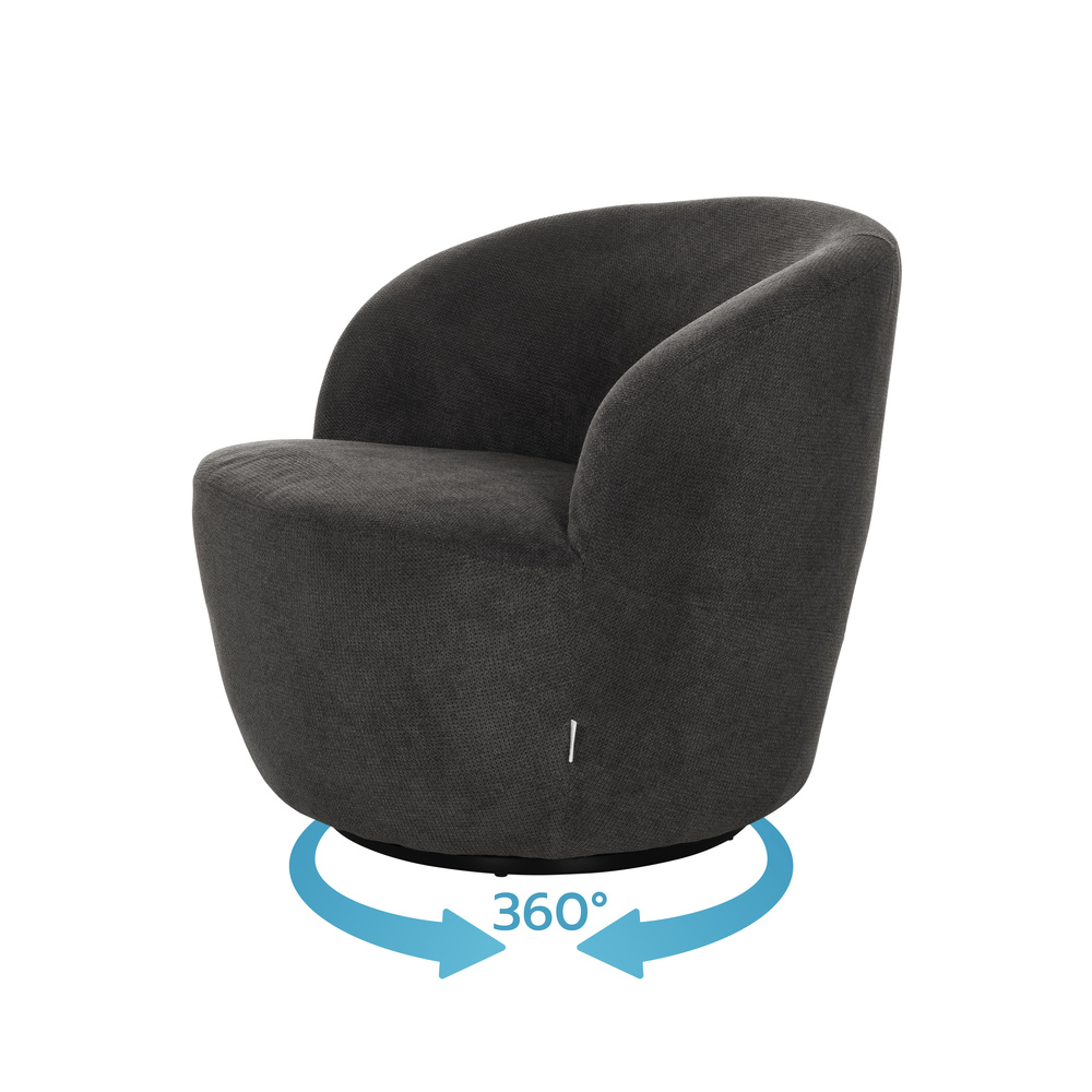 Hjh Living setustóll á lager, hægindastóll, Bramwich áklæði, grár, hægindastóll, húsgögn, stóll