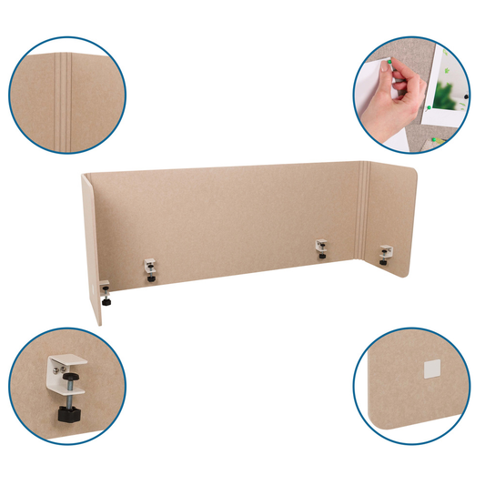 B-grade Hjh Office desk partition acoustic panel Flexmiut privacy screen Pet Beige partition