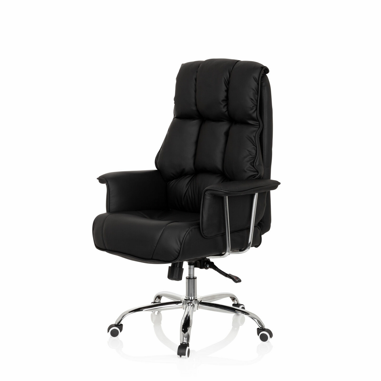 Hjh skrifstofustóll Commander skrifborðsstóll, svartur gervileður