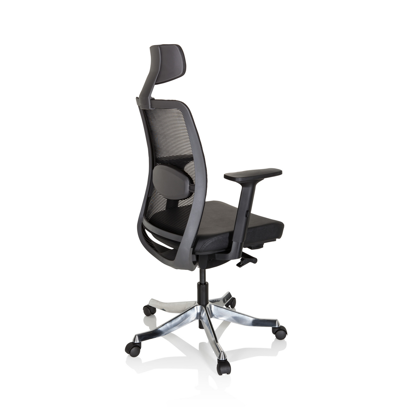 B-Ware Hjh Office Bürostuhl Drehstuhl Senator Pro Netzstoff Leder Schwarz Stuhl Sessel