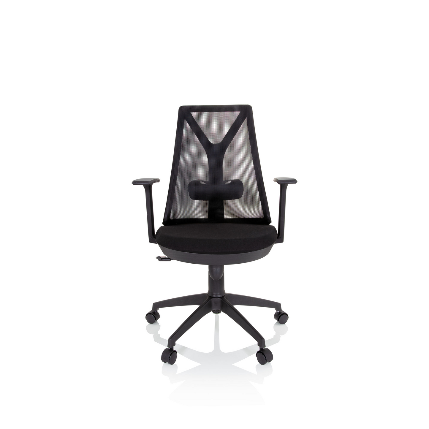 Hjh skrifstofustóll, Falun Basic, svartur, úr möskvaefni, á lager.